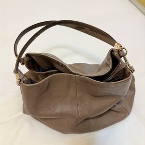 Coach Tan Leather Hobo Bag